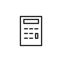 calculator symbol of accounting outline icon pixel perfect design good for website or mobile app vector