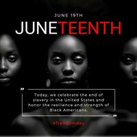 Black Red Minimalist Juneteenth Instagram Post template