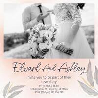 Wedding Invitation  Instragram Post template