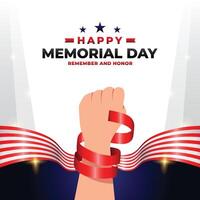 America Memorial day design illustration collection vector