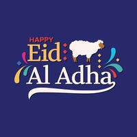 Eid Al Adha Lettering Design vector