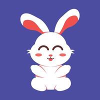 linda Conejo mascota diseño vector