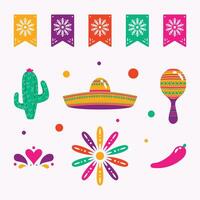 Cinco de mayo design element collection vector