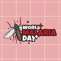 Malaria Day Groovy Design vector