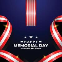 America Memorial day design illustration collection vector