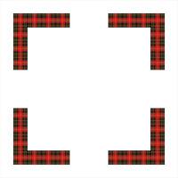 Scottish Tartan Pattern Frame Design vector