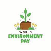 World Environment Day Design Illustration vector