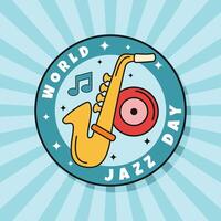 Jazz Day Groovy Design vector