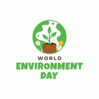 World Environment Day Design Illustration vector