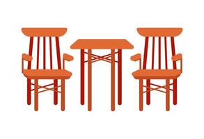 Set of modern chairs and tables. Furniture for office, cafe, Restaurant. Home kitchen interior vector