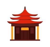 Traditional chinese buildings. China town city. Japan building architecture vector