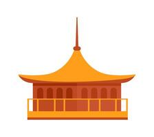 Traditional chinese buildings. China town city. Japan building architecture vector