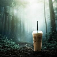 fresh drink mockup created by AI photo