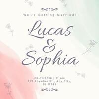 Wedding Invitation  Instragram Post template