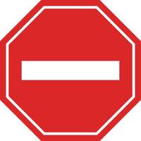 Octagon stop icon . No entry icon . Traffic stop sign . Do not enter icon vector