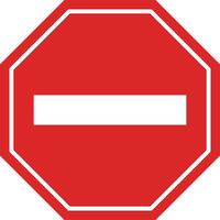 Octagon stop icon . No entry icon . Traffic stop sign . Do not enter icon vector