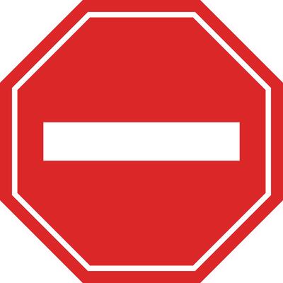 Octagon stop icon . No entry icon . Traffic stop sign . Do not enter icon