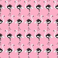 Flamingo Seamless Pattern Background Design vector