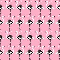 Flamingo Seamless Pattern Background Design vector