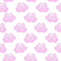 Pink Rose Flower Seamless Pattern vector