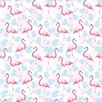 Flamingo Tropical Exotic Pattern Design vector