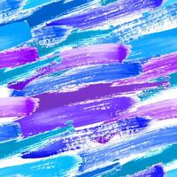 Brush Strokes Seamless Pattern in Blue and Purple Colors vector