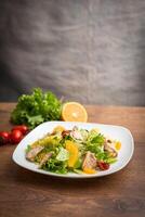 Roasted chicken salad with sesame dressing photo