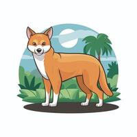 Dingo. Isolated illustration white background vector