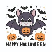 Set of bat, flat cartoon isolated on white background. illustration white background vector