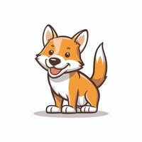 Dingo. Isolated illustration white background vector