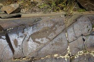 Petroglyphs within the Archaeological Landscape of Tamgaly. Almaty area, Kazakhstan photo