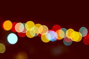 Color Bokeh against a dark photo