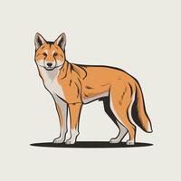 Dingo. Isolated illustration white background vector