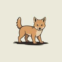 Dingo. Isolated illustration white background vector