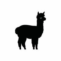 alpaca animal lying Illustration on a white background vector