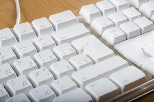 Modern plastic keyboards for computer photo