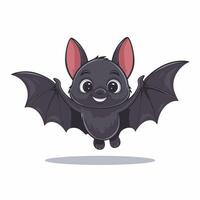Set of bat, flat cartoon isolated on white background. illustration white background vector