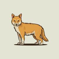 Dingo. Isolated illustration white background vector