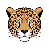 leopardo ilustración de dibujos animados leopardo en varios comportamiento, sesión, de pie, caminando, correr. aislado en blanco antecedentes vector