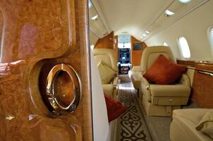 vip business interior jet avión foto