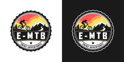 un montaña bicicleta ilustración logo vector