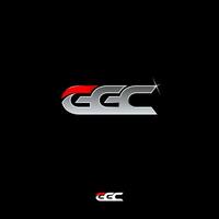 Modern GGC Logo Suitable for Automotive, Workshop, or Vehicle Maintenance Businesses. vector