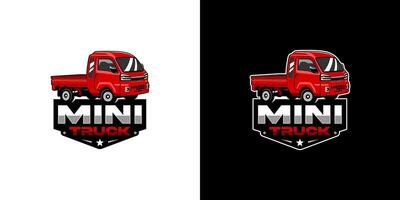 Mini truck Illustration logo design vector