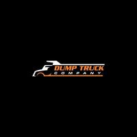A simple dump truck logo features a minimalist design vector