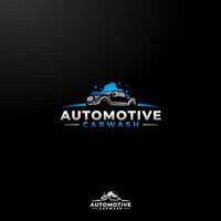 The Blue Simple Auto Car Wash and Detailing Logo Incorporated Bubbles vector