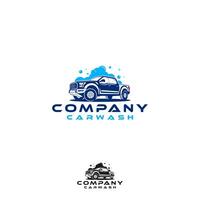 The Blue Simple Auto Car Wash and Detailing Logo Incorporated Bubbles vector