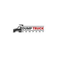 A simple dump truck logo features a minimalist design vector