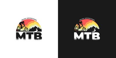 un montaña bicicleta ilustración logo vector