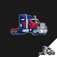 A Ilustration of a Truck with an Optimus Prime Theme that is a Captivating Subject for Creative Projects. vector