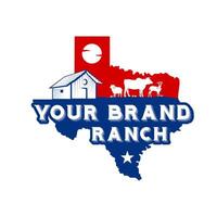 el Texas rancho logo presentando un vaca, oveja y ciervo silueta vector